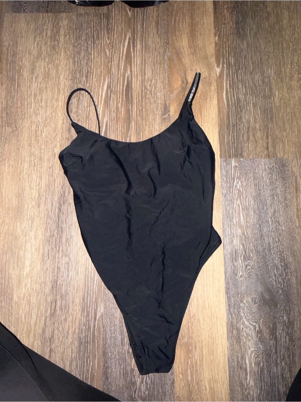 Fashion Nova Black Scoop One-Piece Swimsuit